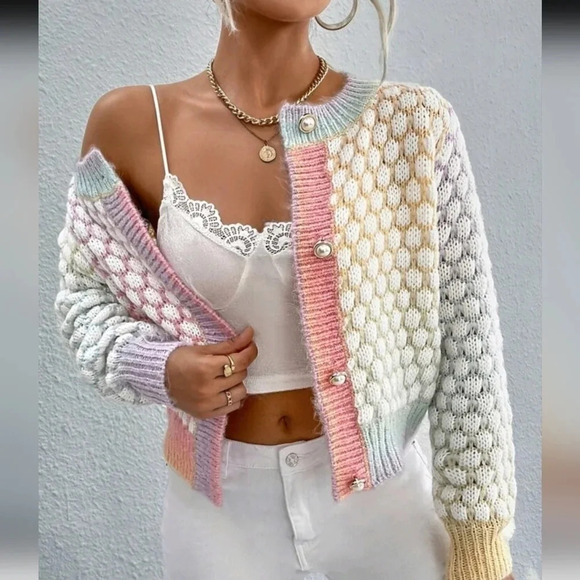 Privé Ombre Marled Knit Button Front Cardigan - Picture 2 of 5